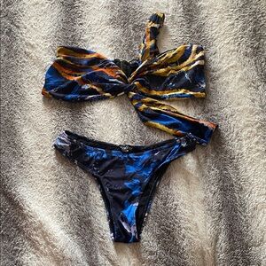 4/$30 ICON Swim Blue and Black Bikini